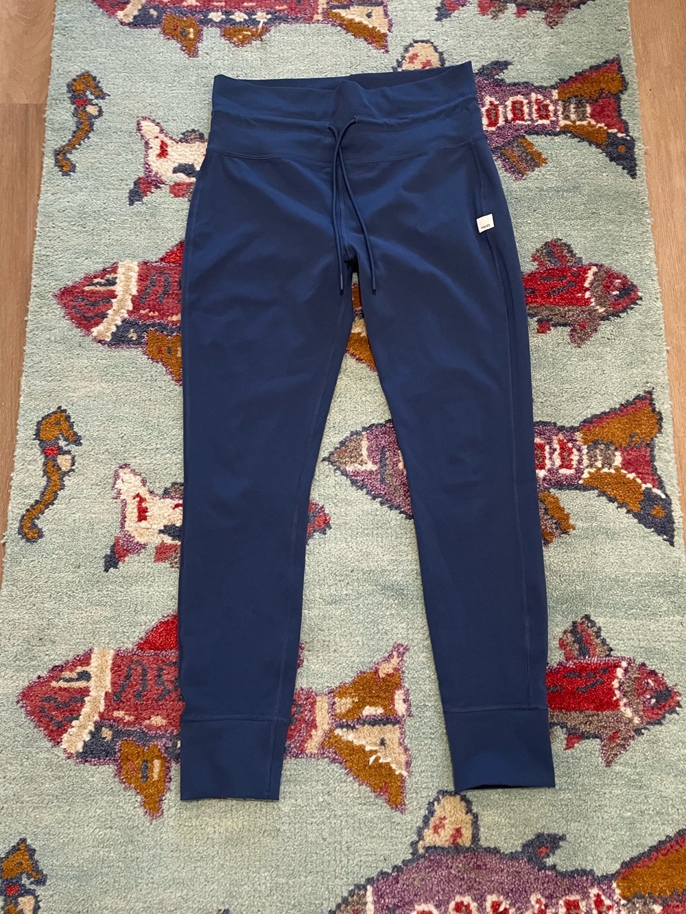Vuori Women’s Athletic Blue Leggings with Drawstring